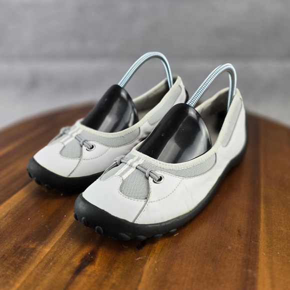 Privo White Leather Slip On Casual Comfort Balletcore Flats Shoes 7.5 M - Picture 15 of 15